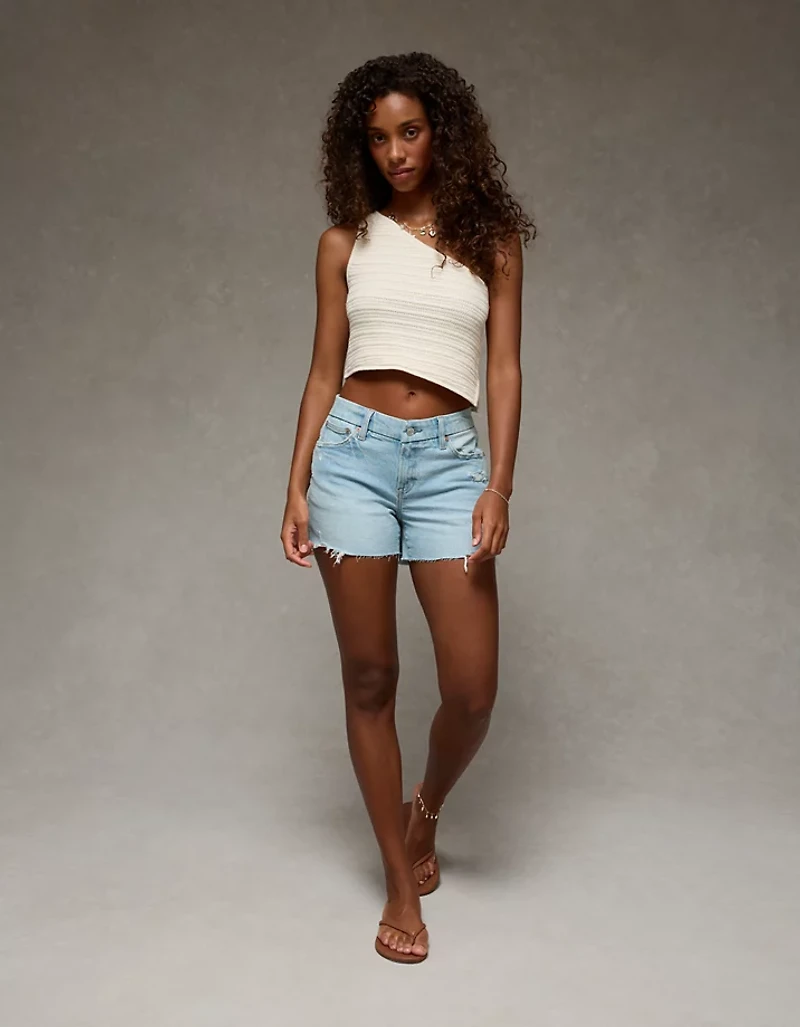 AE Stretch Curvy Low-Rise Perfect Denim Midi Short