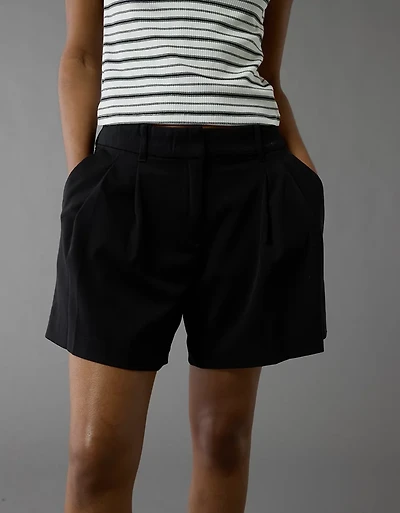 AE 6" Stretch High-Waisted Pleated Trouser Short
