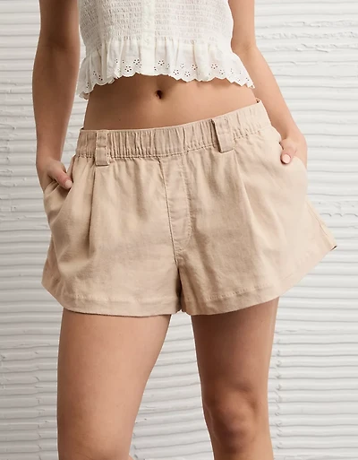 AE Stretch High-Waisted Pleated Trouser Short