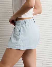 Short de style pantalon plissé à taille haute extensible AE