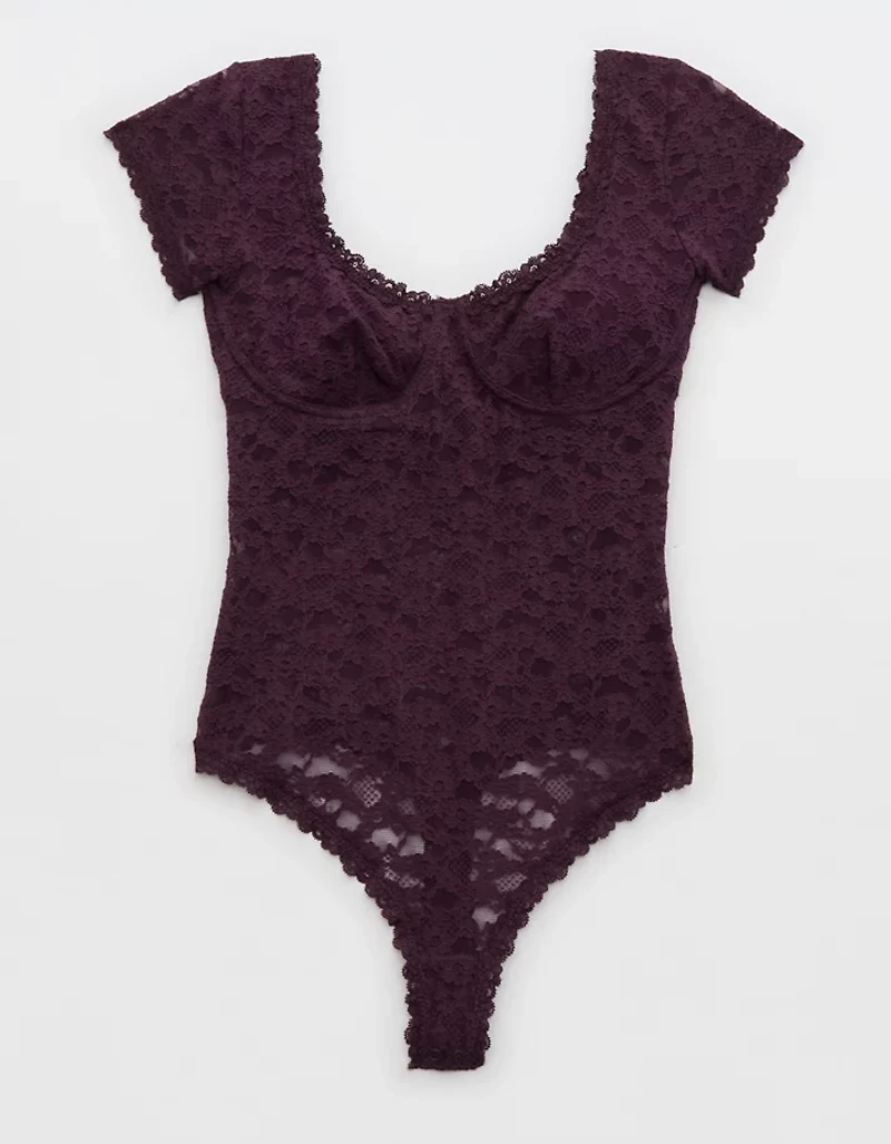 Show Off Vintage Lace Short Sleeve Bodysuit