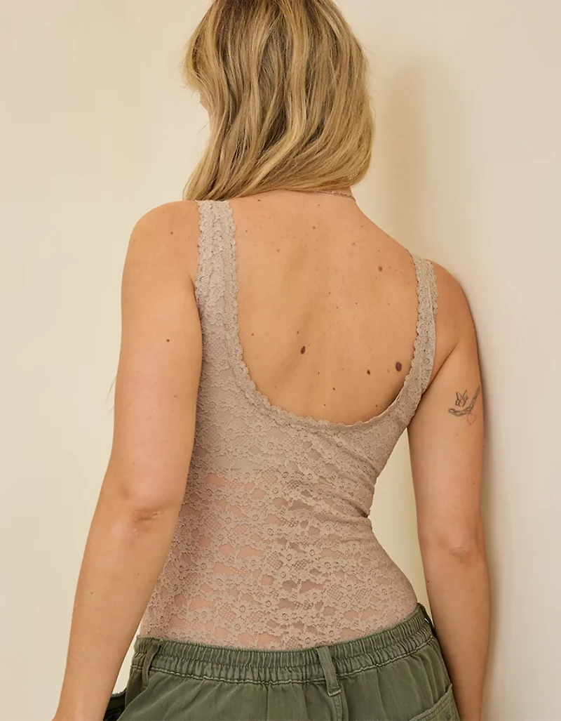 Show Off Vintage Lace Scoop Bodysuit