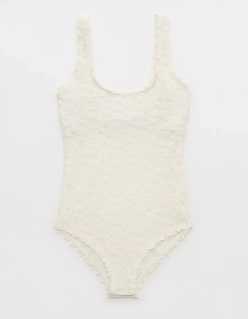 Show Off Vintage Lace Scoop Bodysuit