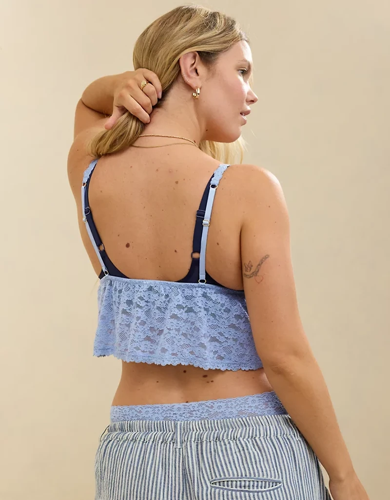 Show Off Vintage Lace Tie Front Bra Top