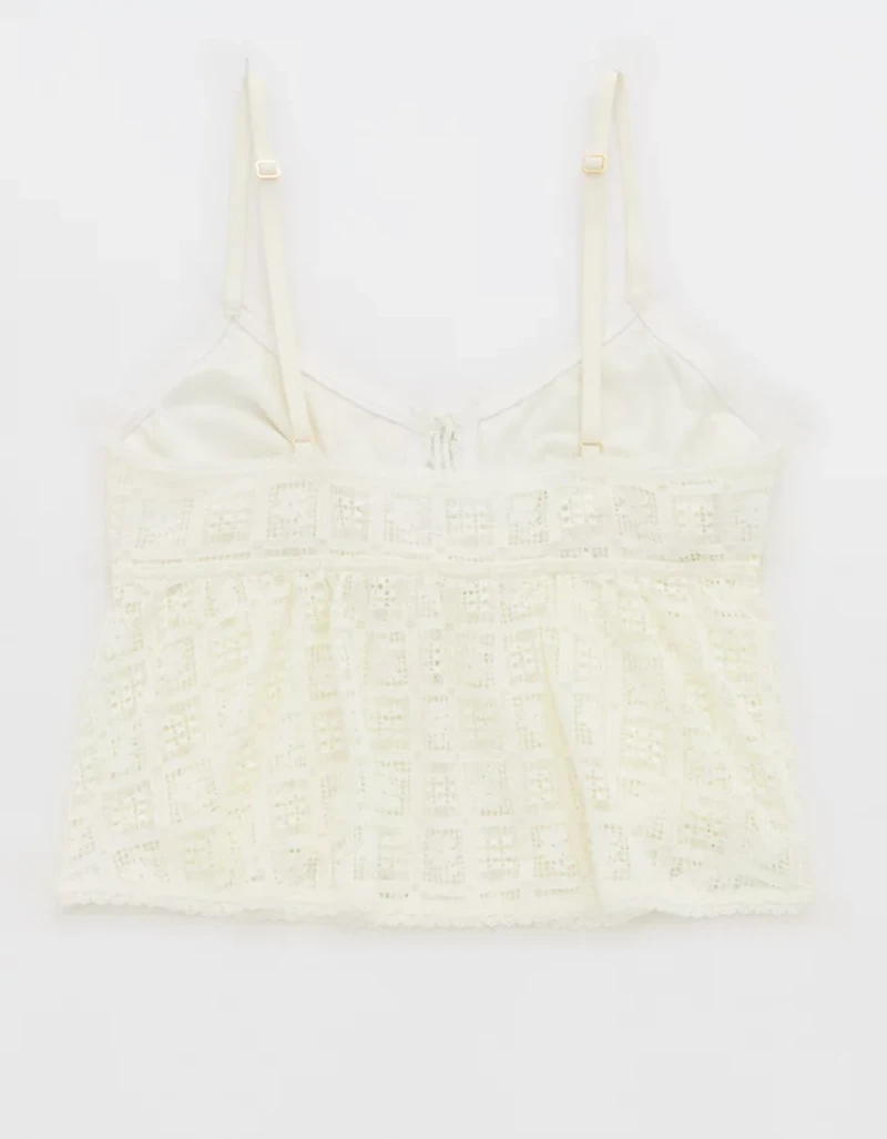 Show Off High Tide Lace Tie Front Tank Top