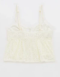 Show Off High Tide Lace Tie Front Tank Top