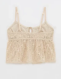 Show Off High Tide Lace Tie Front Tank Top