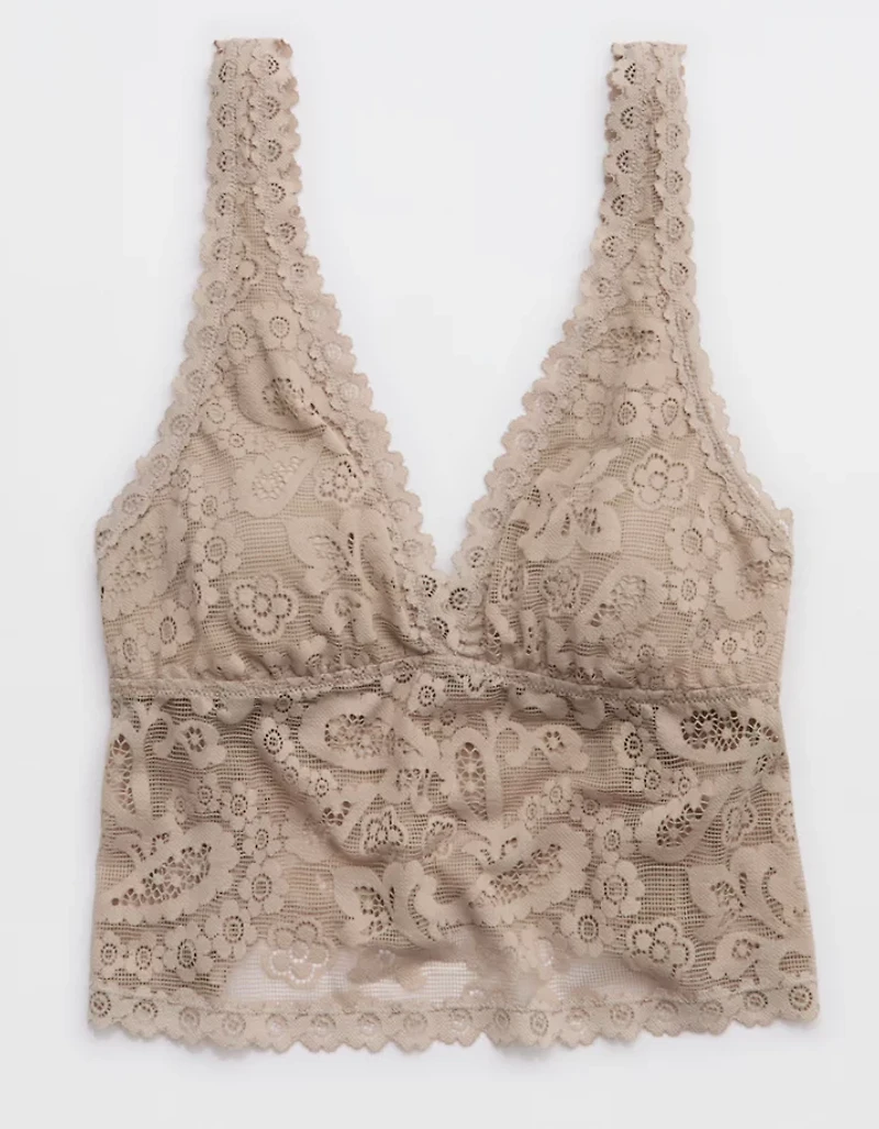 Show Off Paisley Lace Padded Plunge Tank Top