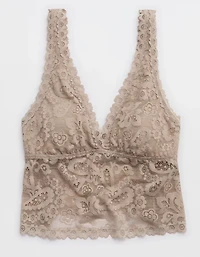 Show Off Paisley Lace Padded Plunge Tank Top