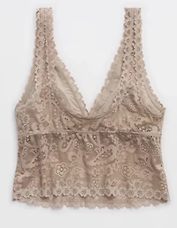 Show Off Paisley Lace Padded Plunge Tank Top