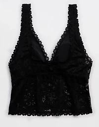 Show Off Paisley Lace Padded Plunge Tank Top