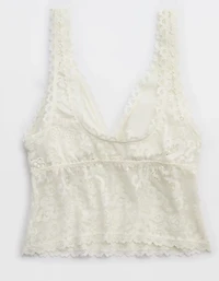 Show Off Paisley Lace Padded Plunge Tank Top