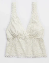 Show Off Paisley Lace Padded Plunge Tank Top