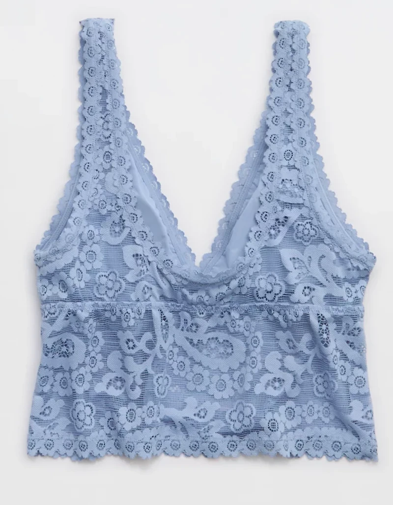 Show Off Paisley Lace Padded Plunge Tank Top