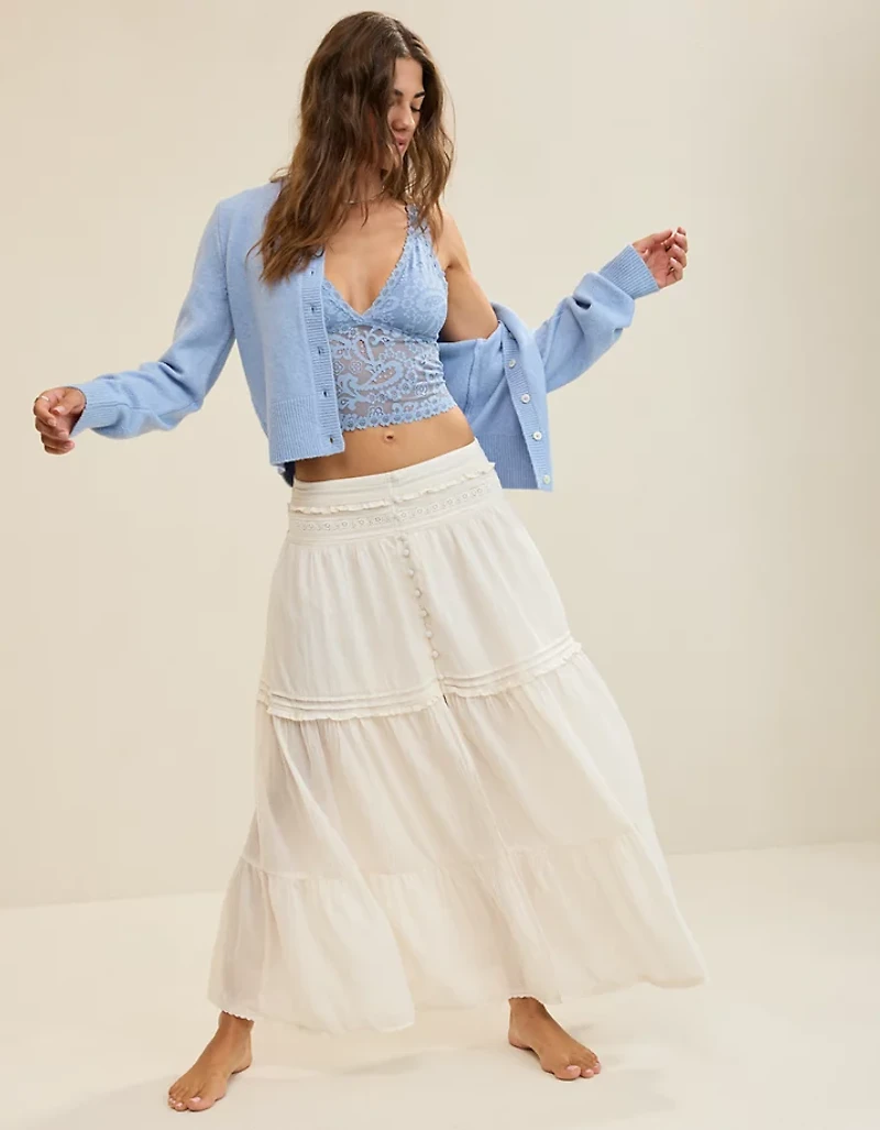 Show Off Paisley Lace Padded Plunge Tank Top