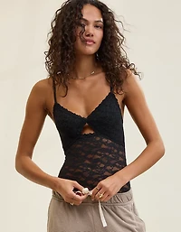 Show Off Vintage Lace Cut Out Bodysuit