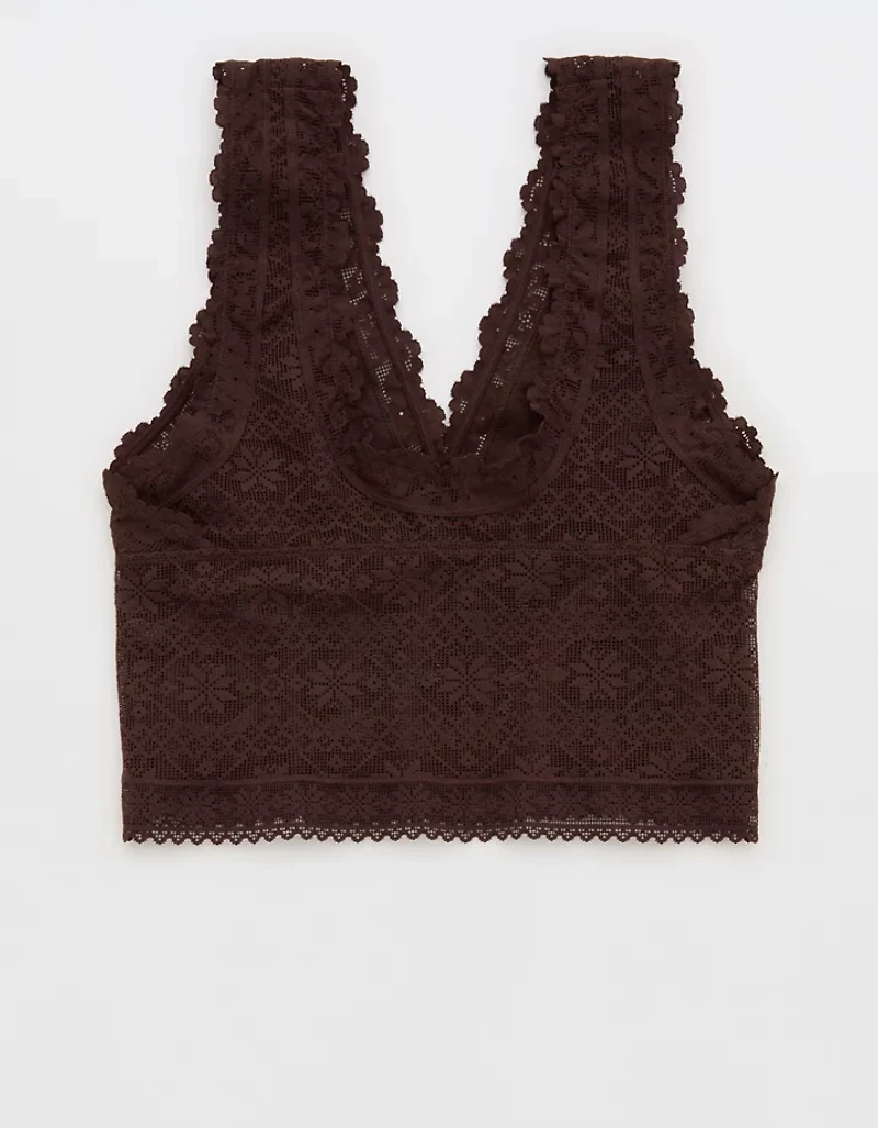 Show Off Lace Plunge Bra Top