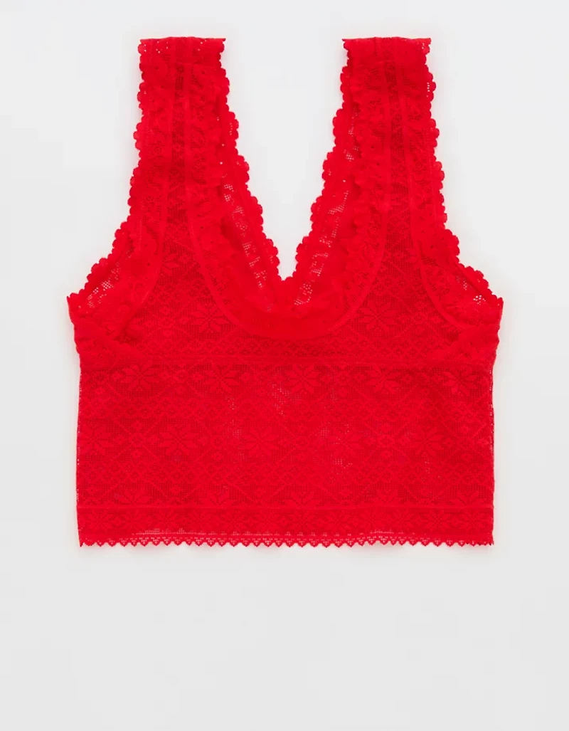 Show Off Lace Plunge Bra Top