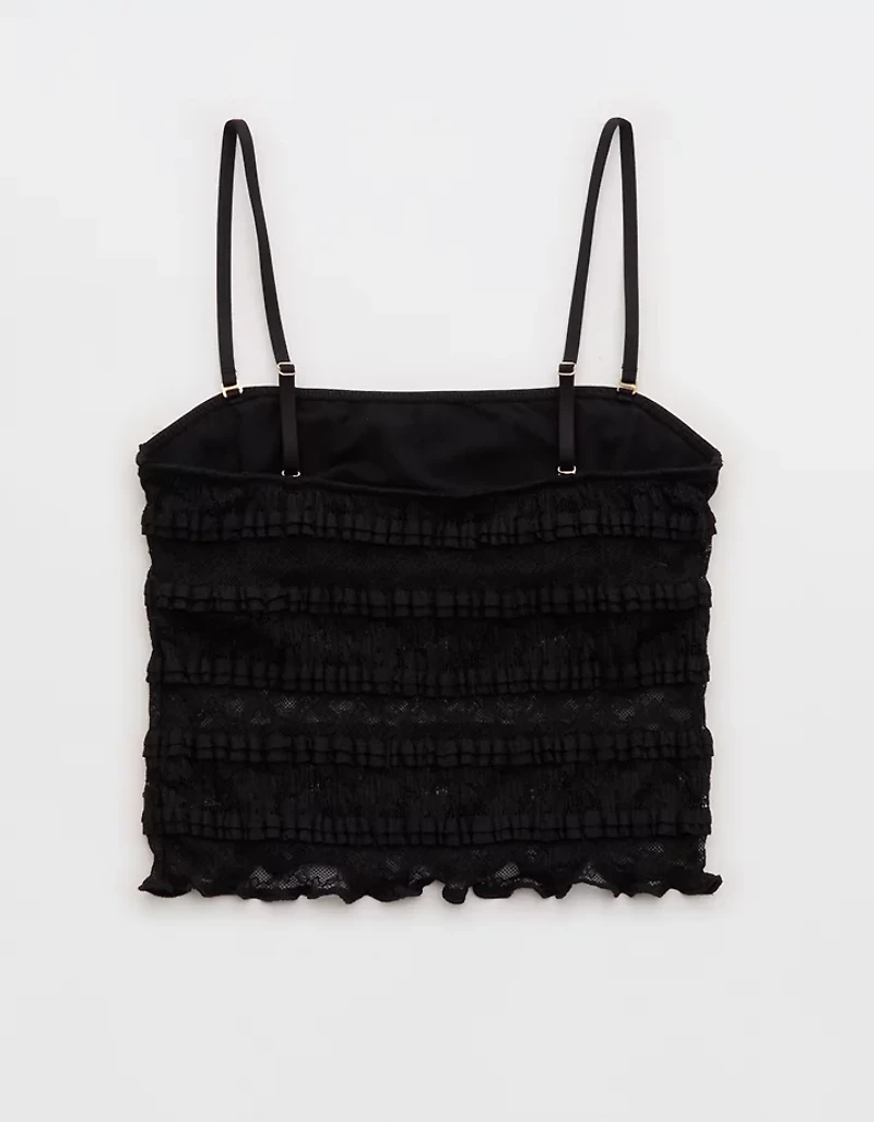 Show Off Festival Lace Ruffle Tank Top