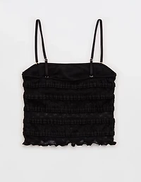 Show Off Festival Lace Ruffle Tank Top