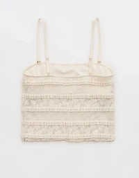 Show Off Festival Lace Ruffle Tank Top