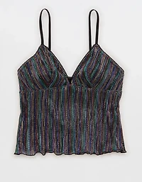 Show Off Pride Lurex Mesh Bra Top
