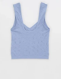 Superchill Seamless Floral Jacquard Bra Top