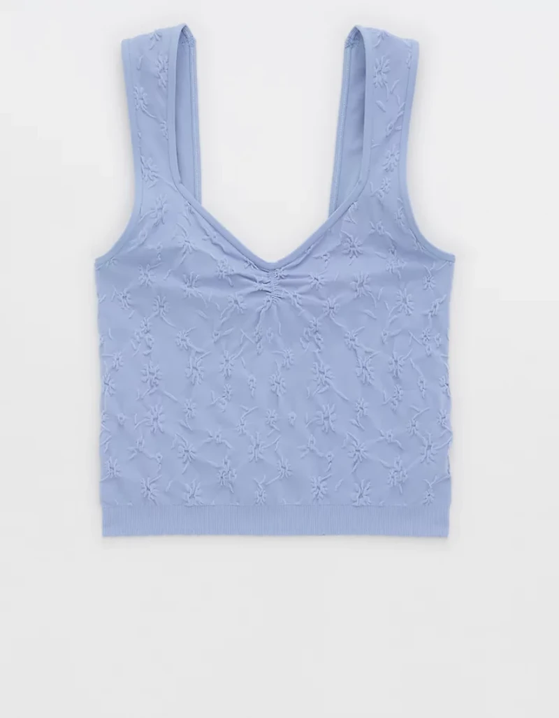 Superchill Seamless Floral Jacquard Bra Top