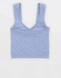 Superchill Seamless Floral Jacquard Bra Top