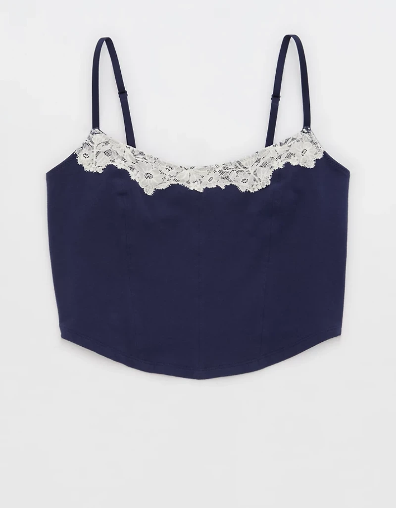 Superchill Cotton Lace Corset Bra Top
