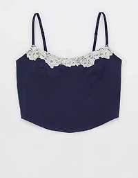 Superchill Cotton Lace Corset Bra Top
