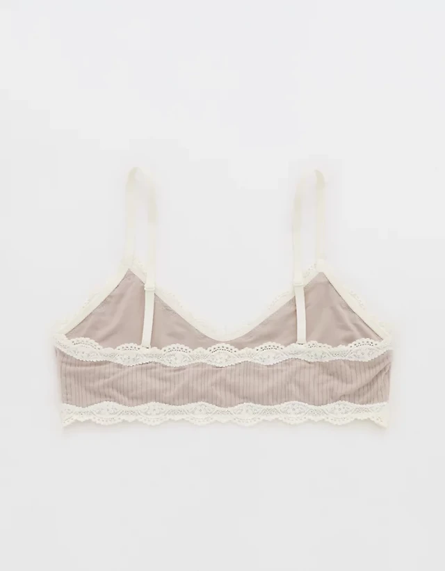 OVERSLEPT By Aerie Modal Lace Trim Bralette