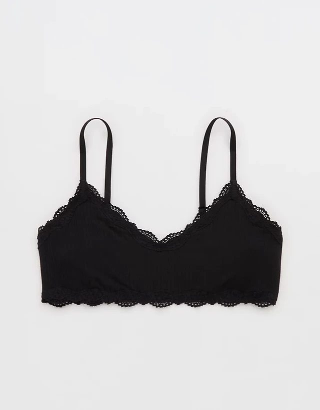 OVERSLEPT By Aerie Modal Lace Trim Bralette