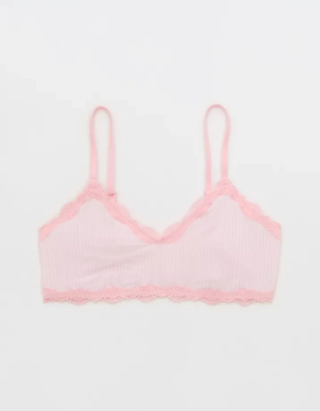 OVERSLEPT By Aerie Modal Lace Trim Bralette