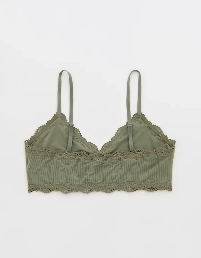 OVERSLEPT By Aerie Modal Lace Trim Bralette