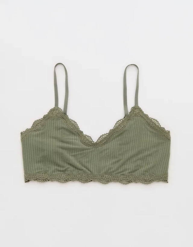 OVERSLEPT By Aerie Modal Lace Trim Bralette