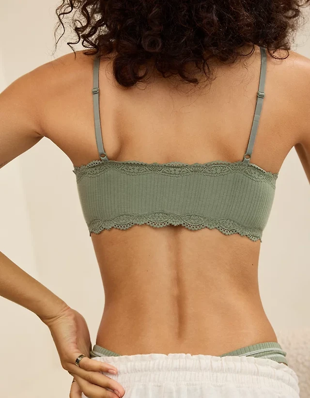 OVERSLEPT By Aerie Modal Lace Trim Bralette