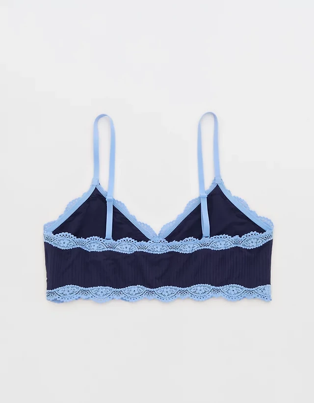 OVERSLEPT By Aerie Modal Lace Trim Bralette