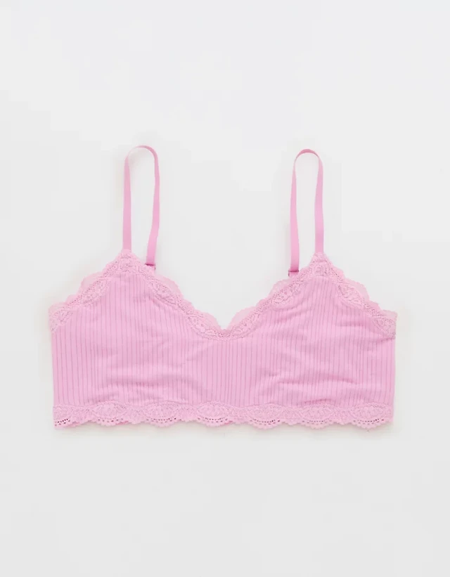 OVERSLEPT By Aerie Modal Lace Trim Bralette