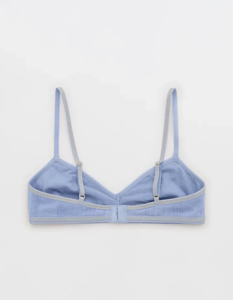 Superchill Shine Pointelle Triangle Bralette