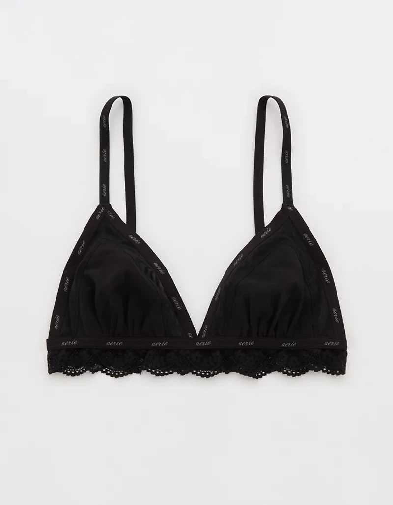 Superchill Cotton Lace Trim Bralette