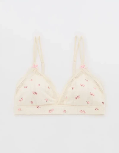 Superchill Pointelle Padded Triangle Bralette