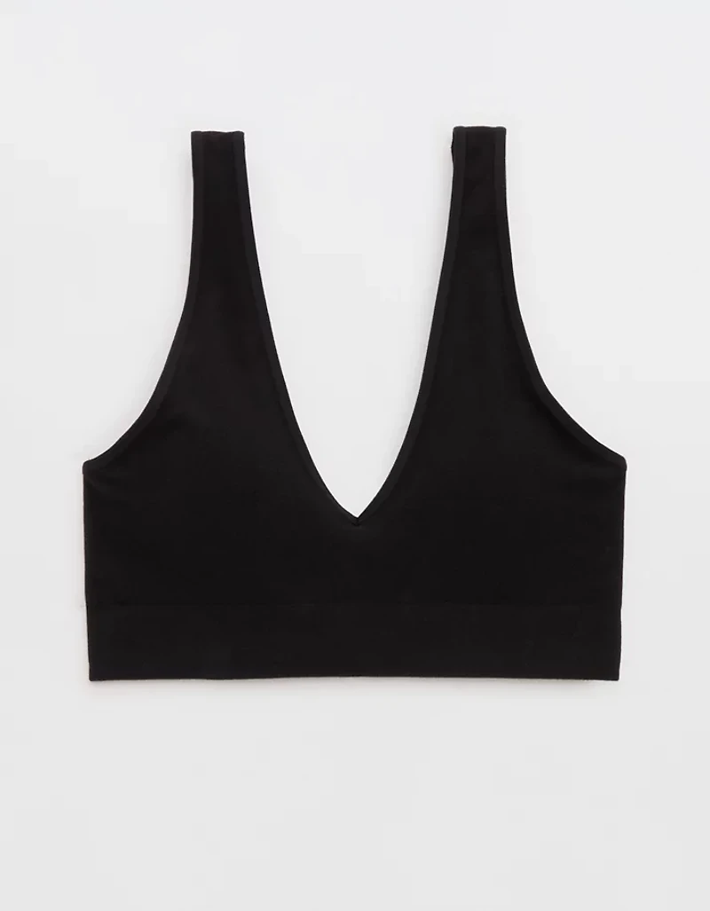 Superchill Cotton Seamless Plunge Bralette