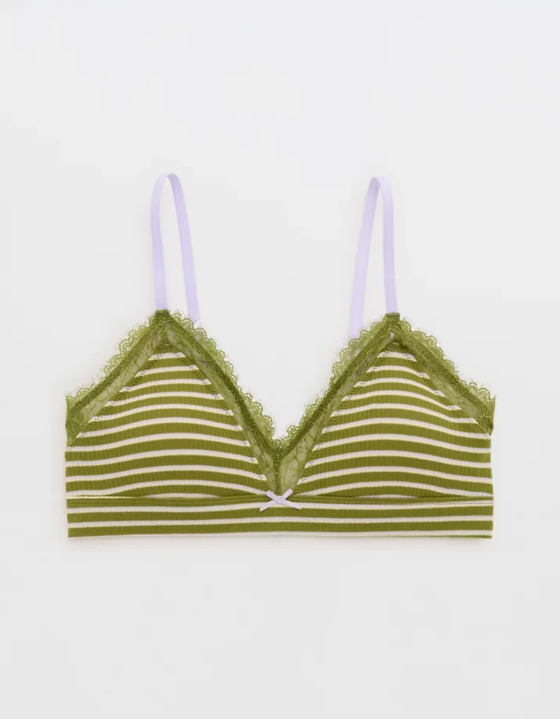 Superchill Cotton Rib Padded Triangle Bralette