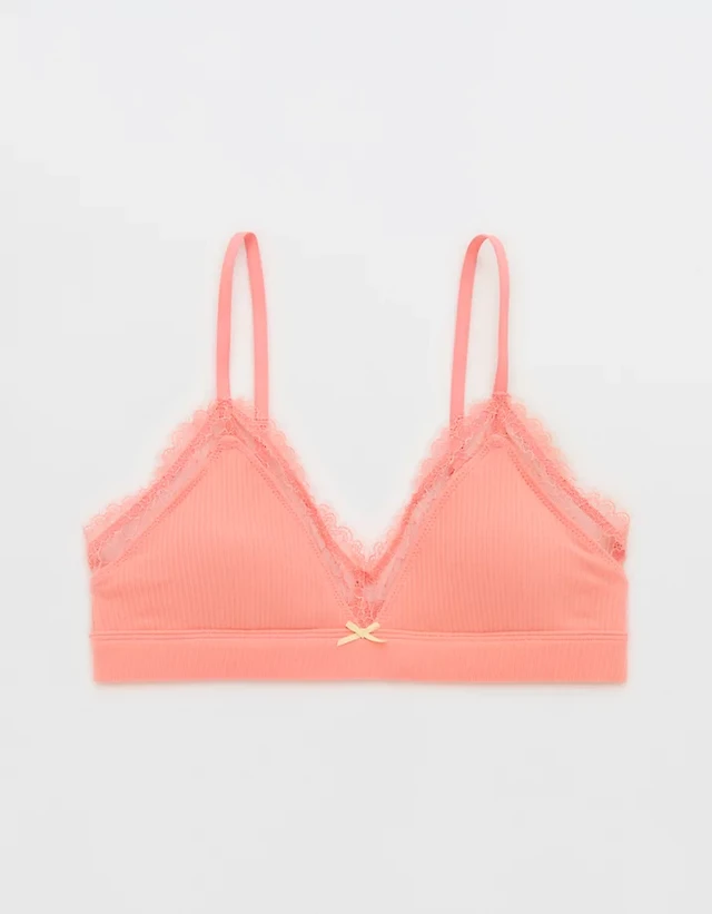 Superchill Cotton Rib Padded Triangle Bralette