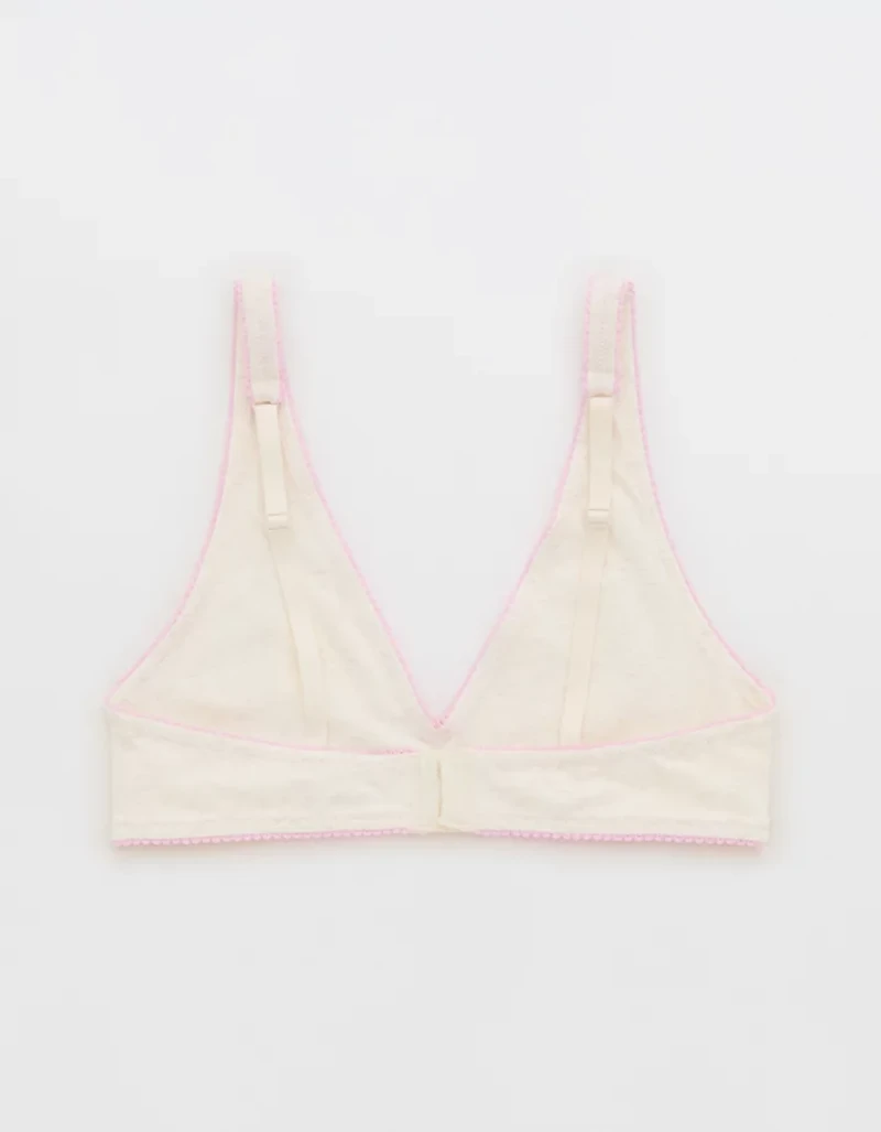 OVERSLEPT by Aerie Cotton Plunge Bralette