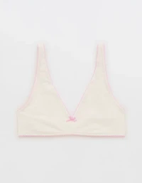 OVERSLEPT by Aerie Cotton Plunge Bralette