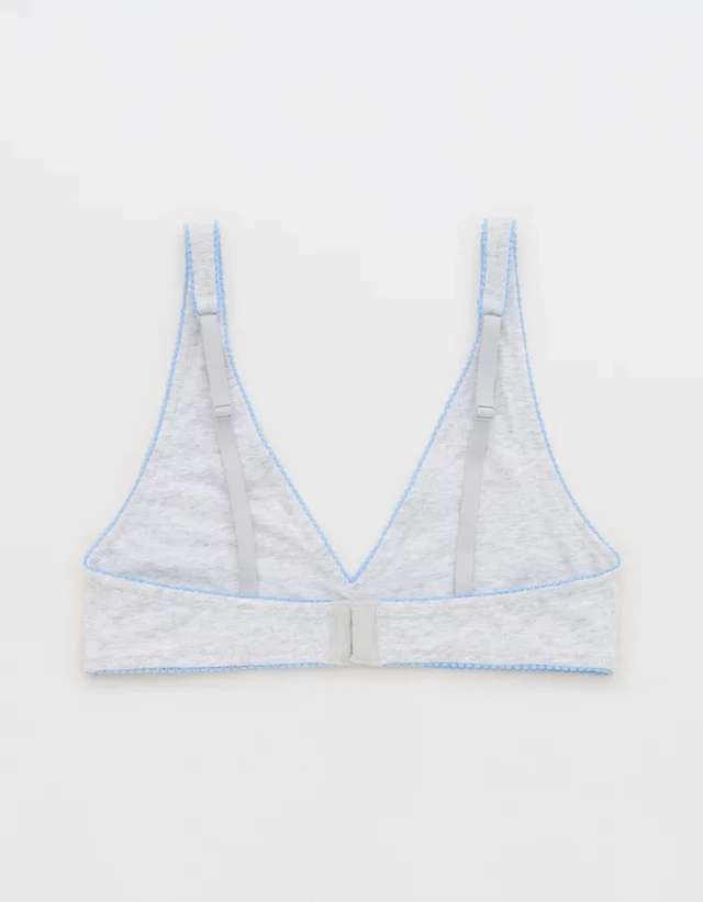 OVERSLEPT by Aerie Cotton Plunge Bralette