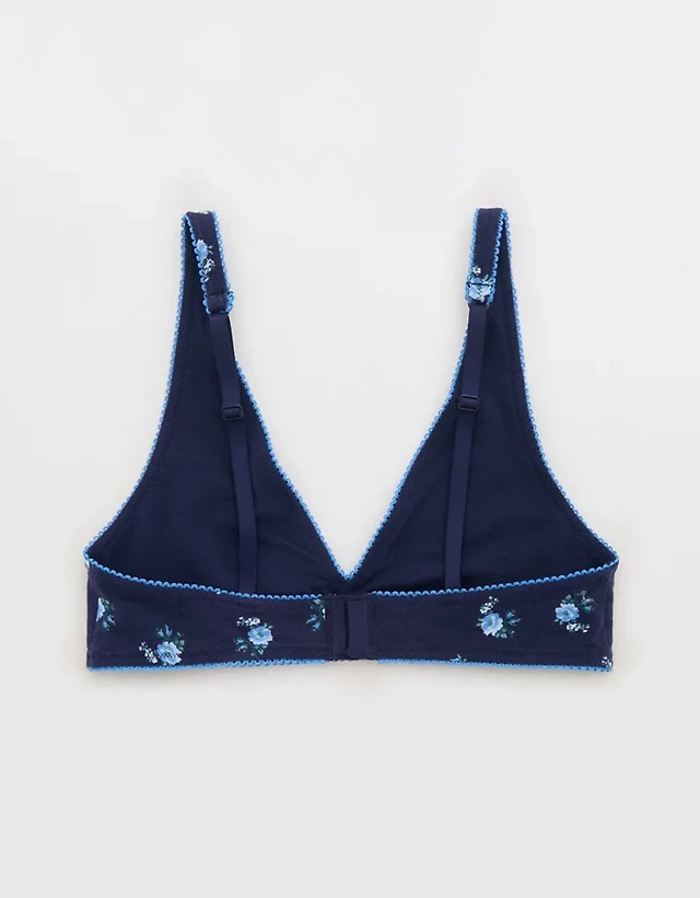 OVERSLEPT by Aerie Cotton Plunge Bralette