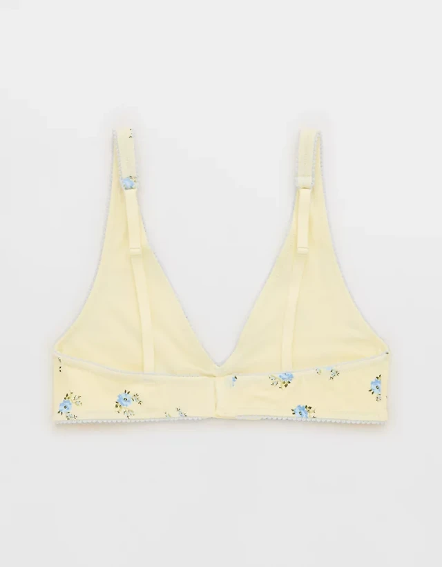 OVERSLEPT by Aerie Cotton Plunge Bralette